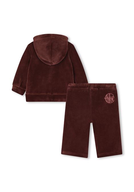 Tuta sportiva con zip e logo ricamato CHLOE' KIDS | C20722958